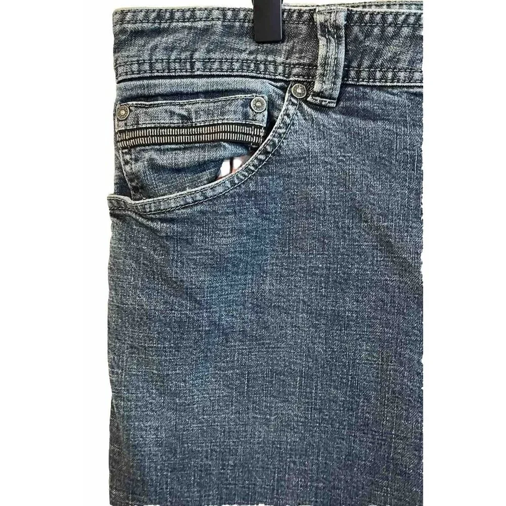 PrAna Men's Size 36 Slim Fit Blue Denim Casual Jeans 36" x 31" - Picture 3 of 6
